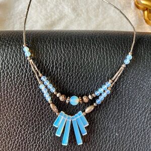 Vintage Silver and Opal Necklace